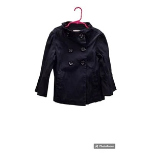Old Navy Navy Blue double button textured Pettie Coat - Picture 1 of 4