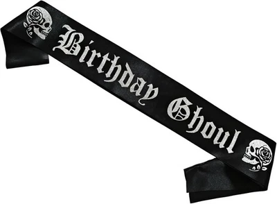 Faja Ghoul de Cumpleaños Magnusson's Garden, Faja de Cumpleaños Gótica, Halloween HBD Niña Foto 1 de 4