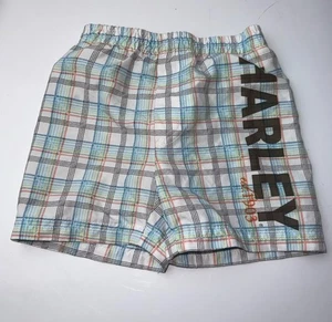 Kids Harley Davidson logo mesh lined nylon swim trunks sz 3-6M - Picture 1 of 5
