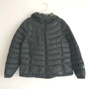 LL Bean Puffer Jacket Women XLPetite Gray 850 Down Pertex Quantum Downtek Packab - Picture 1 of 11