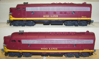 Atlas HO SOO LINE EMD FP7 Locomotives #504A/505A, Need Work, 4 Parts Or Restore! - Image 1 of 4