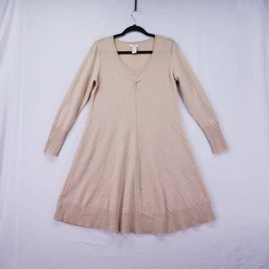 Sundance 100% Cashmere Sweater Dress Size S Soft Knit V Neck Boho Relaxed - Picture 1 of 21