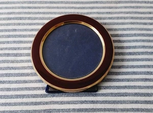 Lovely Small Red And Gold Round Photo Frame Art Deco Style Home Decor - Picture 1 of 6