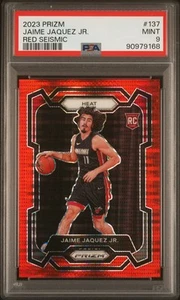 2023 Panini Prizm #137 Jaime Jaquez Jr. Red Seismic PSA 9 - Bild 1 von 2