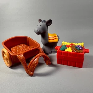 Fisher Price Little People Nativity Donkey Cart-Food Crate 2005 Replacement Set - Picture 1 of 13