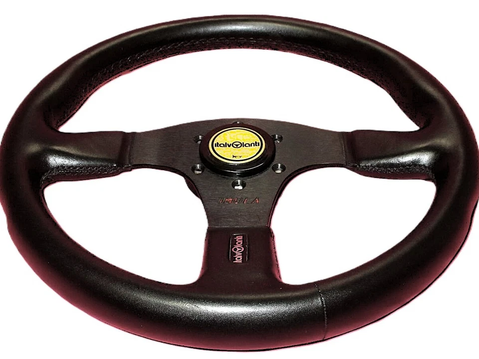 Volante italvolanti IMOLA 345mm Cuero Negro Radios De Colección JDM MOMO NA  Foto 1 de 4