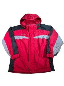 Columbia Outdoor Skiing Cross Terra CXT Red Zip Hooded Jacket Unisex Size Large - Picture 1 of 14