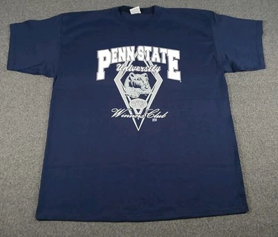 Vintage 90s Penn State Nittany Lions Mens T Shirt Size XL Navy Blue PSU NCAA - Image 1 of 4