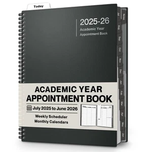 Daily Planner 2025-2026, 8.5x11 Appointment Book, 15-Min Hourly Schedule, Jul... - Picture 1 of 9