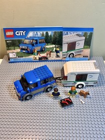 LEGO City 60117 Van and Caravan Camper Trailer W/Manual Pre-Owned 99% Complete