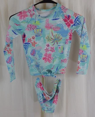 Traje de baño The Childrens Place 3 piezas para niñas Rashguard y Tankini multicolor talla S Foto 1 de 3