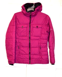 Columbia Down Puffer Jacket Full Zip Womens L Fuchsia Pink Winter Warm - Picture 1 of 14