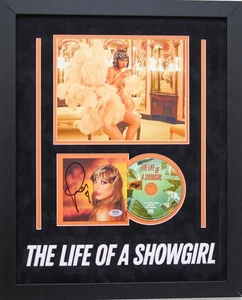 Taylor Swift Signed CD Cover Custom Framed PSA The Life of a Showgirl - Picture 1 of 4