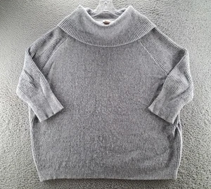 Chicos Pullover Damen 3 (XL) grau Wasserfallausschnitt 3/4 Ärmel Rippstrick Stretch kuschelig - Bild 1 von 11