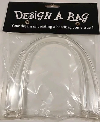 NEU AIC Vintage gewölbt Design eine Tasche durchsichtig LUCITE Paar Handtasche Griffe 2er Set Zum Selbermachen - Bild 1 von 4