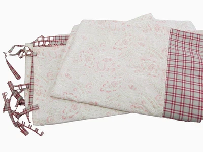 Ralph Lauren Bridgehampton Paisley Plaid Custom 108x84 Tie-Top Drapery Panel Set - Image 1 of 4