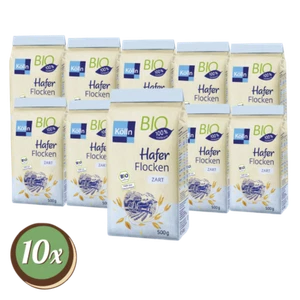 Multipack: 10x Kölln Bio Haferflocken zart á 500g - Bild 1 von 3