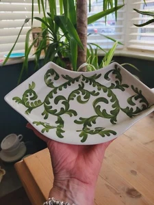 27cm Vintage Midwinter Pottery Stylecraft fern Platter 1/4 semi circle dish - Picture 1 of 8