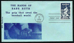 USA, SCOTT # 2046, RW CACHETS FDC COVER - HANDS OF BABE RUTH YEAR 1983 - Picture 1 of 1