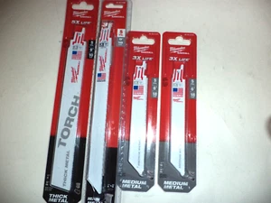 4 PACKS OF 5 EACH SAWZAW BLADES - 1 PKG. THICK & 3 PKGS. MEDIUM METAL - Picture 1 of 3