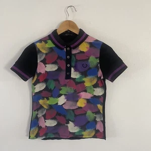Polo Fred Perry x Amy Molyneaux donna UK 10 pennello misto seta vernice - Foto 1 di 13