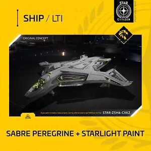 Star Citizen - SABRE PEREGRINE + STARLIGHT PAINT - LTI - Original Concept OC - Picture 1 of 24