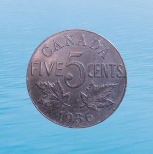 CANADA 5 CENTS 1936 GEORGE V KM 29 #4333# - Picture 1 of 2