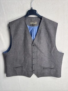 Pronto Uomo Classic fit Vest Waistcoat Mens 4X Wool Blend Brown Tweed 5 Button - Picture 1 of 8
