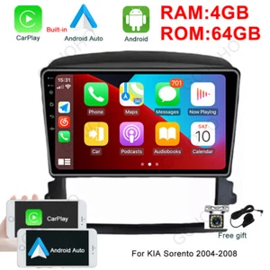 4+64GB Android 13 Car Radio Stereo Navi Apple Carplay For Kia Sorento 2004-2008 - Picture 1 of 20