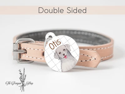 Custom Dog Tags Personalised Labrador Retriever Pet ID Tag Keyring Double sided - Image 1 of 4