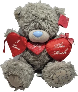 ME TO YOU I LOVE YOU THIS MUCH BLUE NOSE TEDDY BEAR PLUSH CUDDLY SOFT TOY + TAGS - Picture 1 of 18