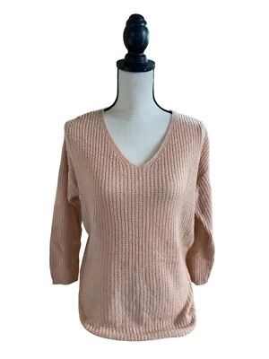Женский маленький свитер пуловер Charlotte Russe вязаный с v-образным вырезом легкий - Изображение 1 из 4