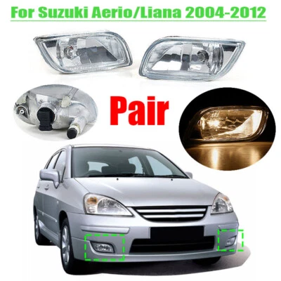 Luz de día antiniebla para parachoques delantero derecho y derecho 2 piezas para Suzuki Aerio/Liana 2004-2012 Foto 1 de 4