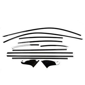 Kit de molduras de tira de ventana de coche de acero negro brillante 15-23 para Infiniti Q50 12 piezas Q - Imagen 1 de 9