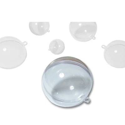 ARCHITEKTURBEDARF Kunststoffkugel 100 mm transparent, 2-teilig, mit Aufhänger