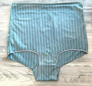 Vtg 60s Striped Double Nylon Granny Panties DBL Nylon Gusset Silky Retro - Picture 1 of 9