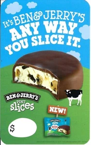 Ben & Jerry's Cookie Dough Slices Ice Cream Truck Sticker  8" x 5" FREE SHIPPING - Picture 1 of 1
