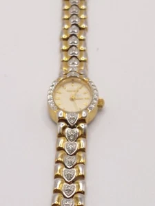 ELGIN WOMEN'S DRESS WATCH - FAUX DIAMOND BEZEL & BAND - BEAUTIFUL WATCH - Picture 1 of 4