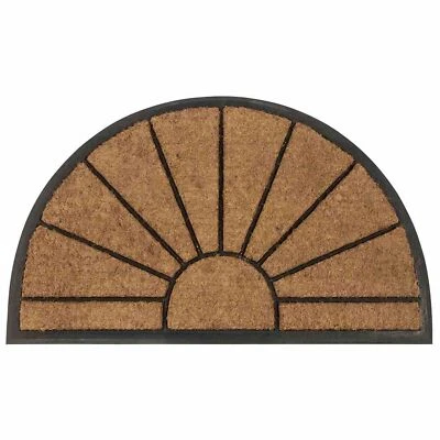 Gummifußmatte Sonne halbrund 75x45x2cm Schmutzfangmatte Türmatte Fußabtreter NEU - Bild 1 von 4