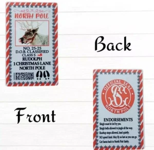 Rudolph's Drivers License forgot his drivers license on Christmas Eve, Santa  - Picture 1 of 2