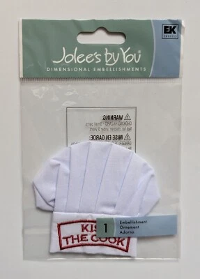 RARE Jolee's Chefs Hat Kiss The Cook Scrapbooking Embellishment - Image 1 of 2