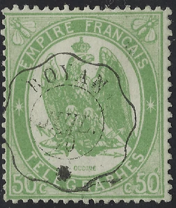 DIV-17-3-3: Telegraphenmarke Nr. 6 gestempelt Royan (Untere Charente) - Bild 1 von 1