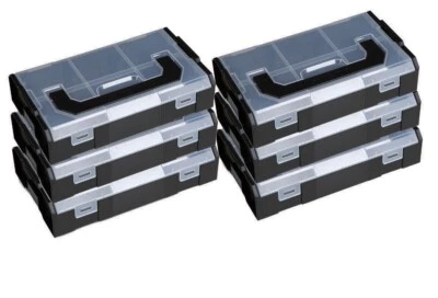 6 Stück SORTIMO Systembox L-BOXX Mini anthrazit Deckel Transparent - Bild 1 von 4