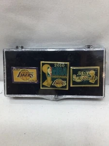 Los Angeles Lakers 2010 NBA Finals World Champions Trophy Pin Set 3 Piece RARE - Picture 1 of 2