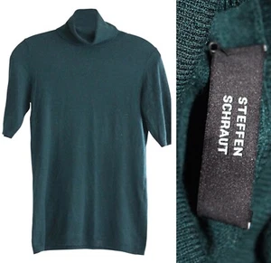 Steffen Schraut - German - Merino Blend Turtleneck, Pine Green, sz 36 - S - EUC - Picture 1 of 8