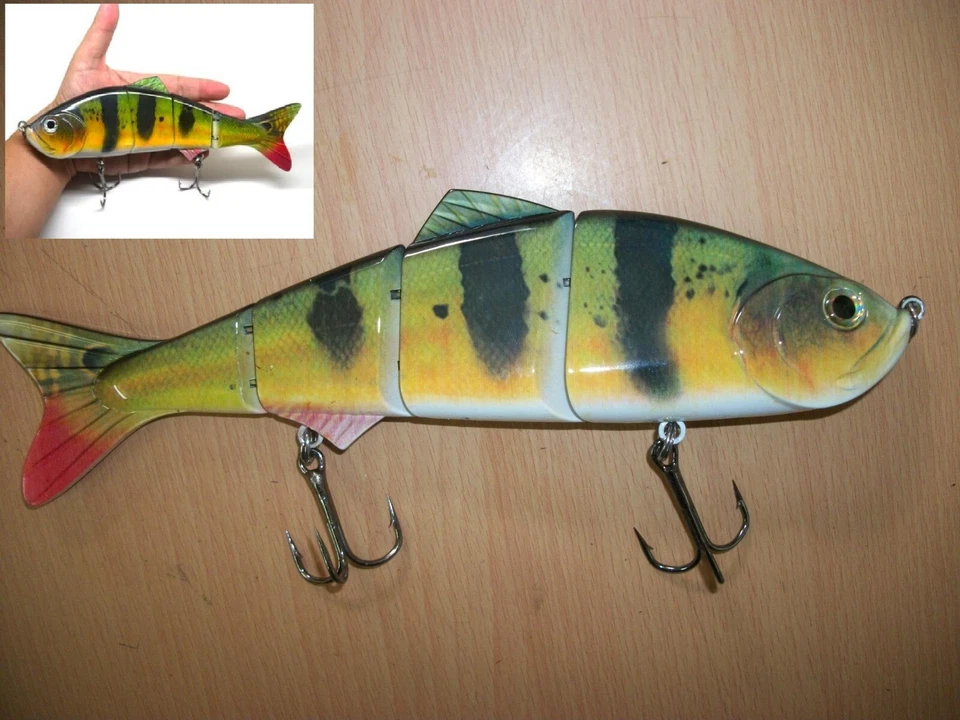 1 minnow esche artificiali snodate   250 mm 150  gr. swimbait 4 sez - Immagine 1 di 1