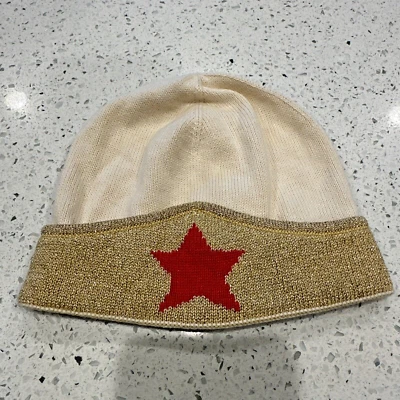 Wonder Woman Size 6-12 months Baby Gap + Junk Food Girls beanie Hat Gold & Red - Image 1 of 4