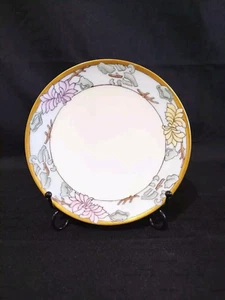 Vintage Thomas Sevres Bavaria Porcelain Plate Abstract Flowers and Gold 6.75" - Bild 1 von 6