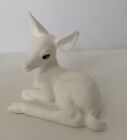 Vintage George Good Fine Bone China White Fawn Deer Figurine Designed By Freeman
