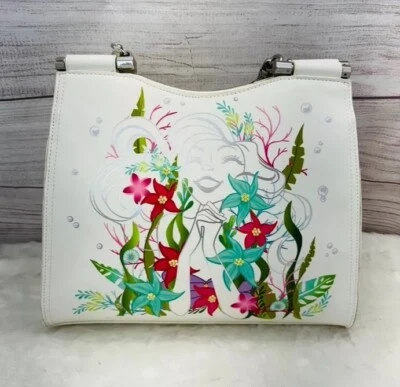 Danielle Nicole Disney Sirenita Ariel Floral Bolso de Mano Cartera Bandolera Nuevo con Etiquetas Foto 1 de 4